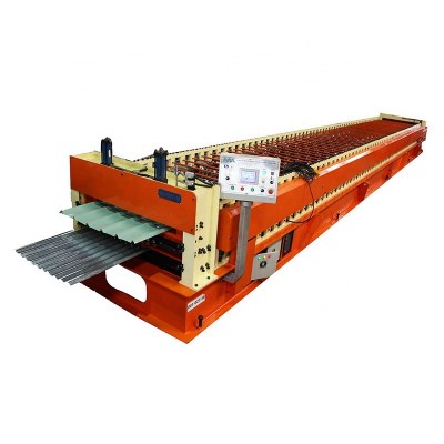 High Efficiency Double Trapezoidal Sheet Roll Forming Machine